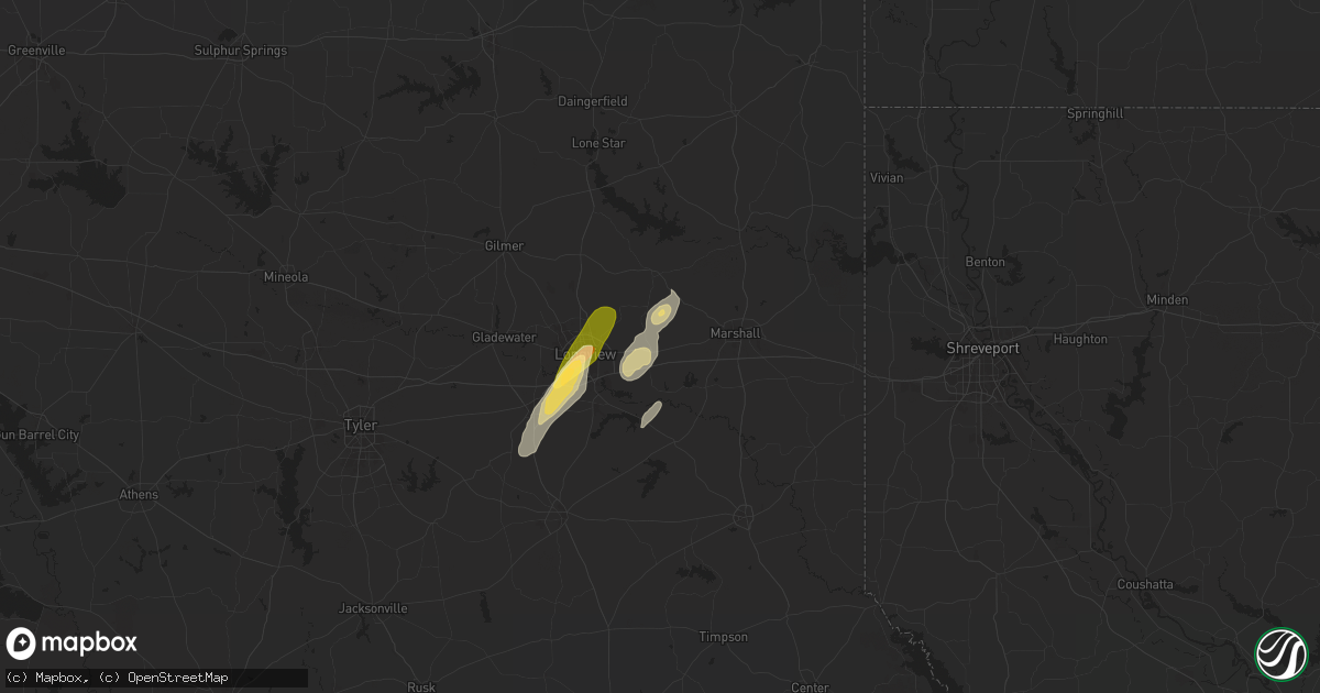 Hail map in Hallsville, TX on April 30, 2025