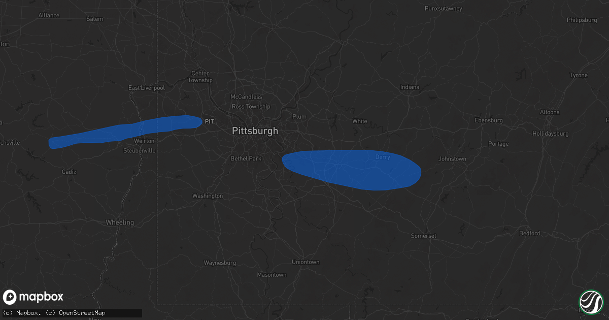 Hail map in Irwin, PA on April 30, 2025
