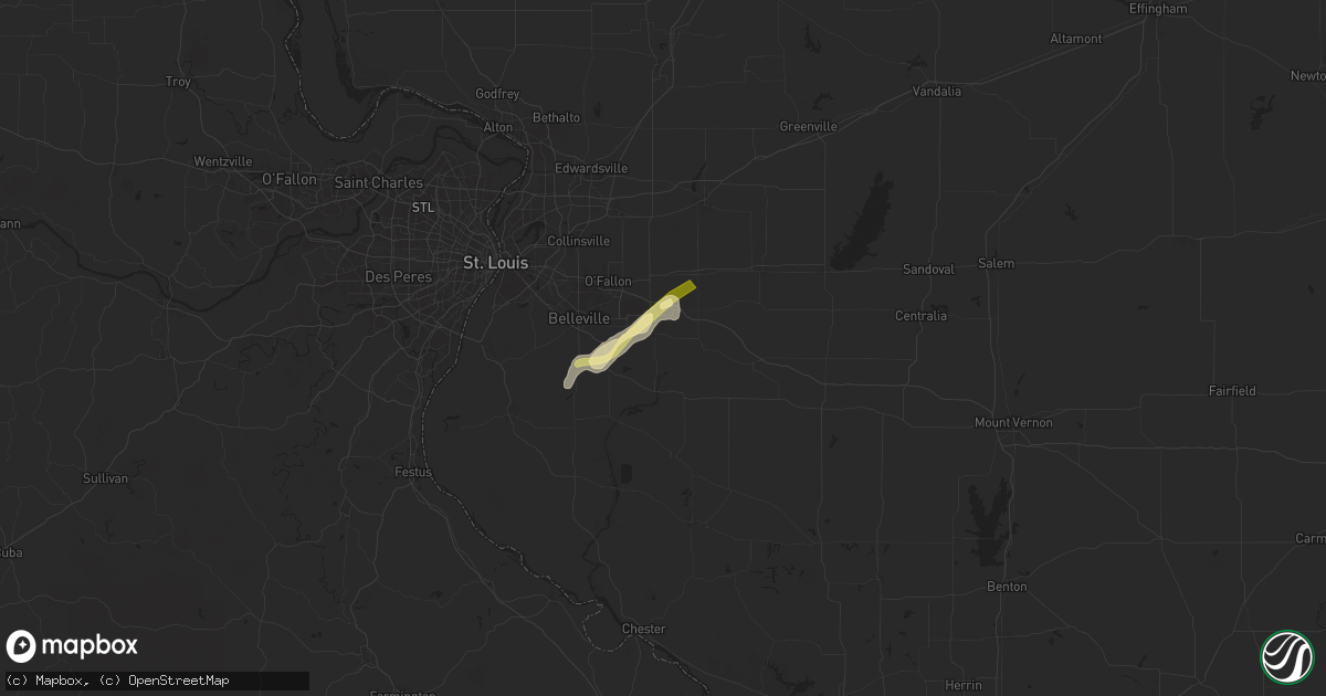 Hail map in Mascoutah, IL on April 30, 2025