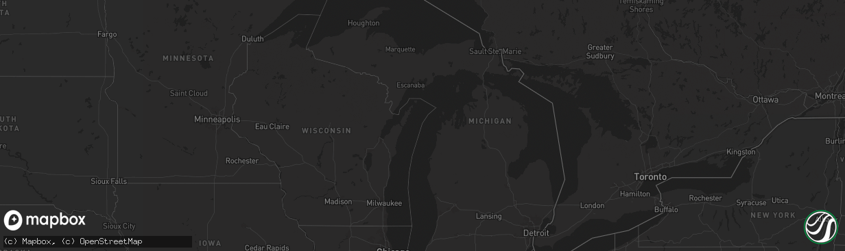 Hail map in Michigan on April 30, 2025