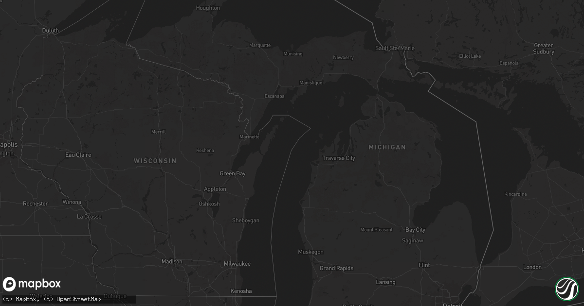 Hail map in Michigan on April 30, 2025