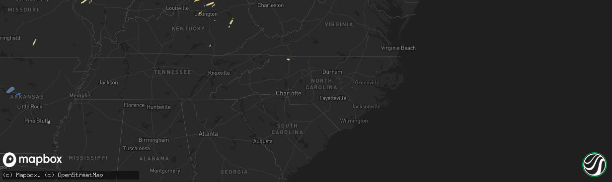 Hail map in North Carolina on April 30, 2025