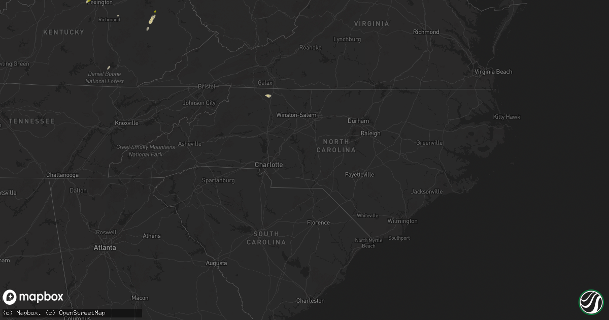 Hail map in North Carolina on April 30, 2025