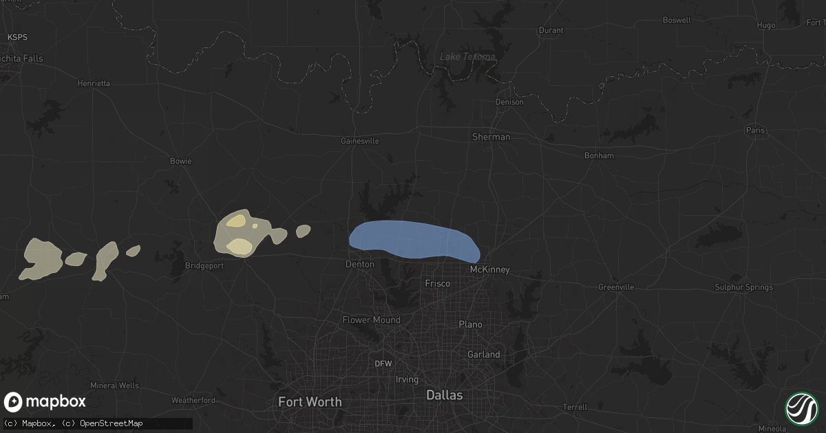 Hail map in Pilot Point, TX on April 30, 2025
