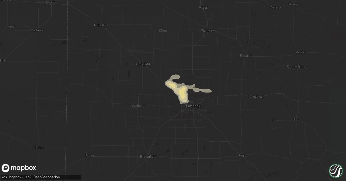 Hail map in Shallowater, TX on April 30, 2025