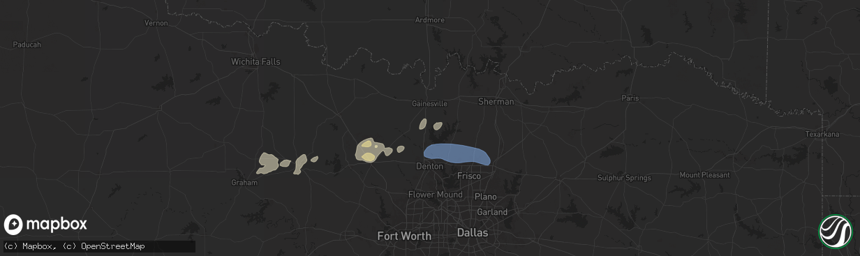 Hail map in Valley View, TX on April 30, 2025