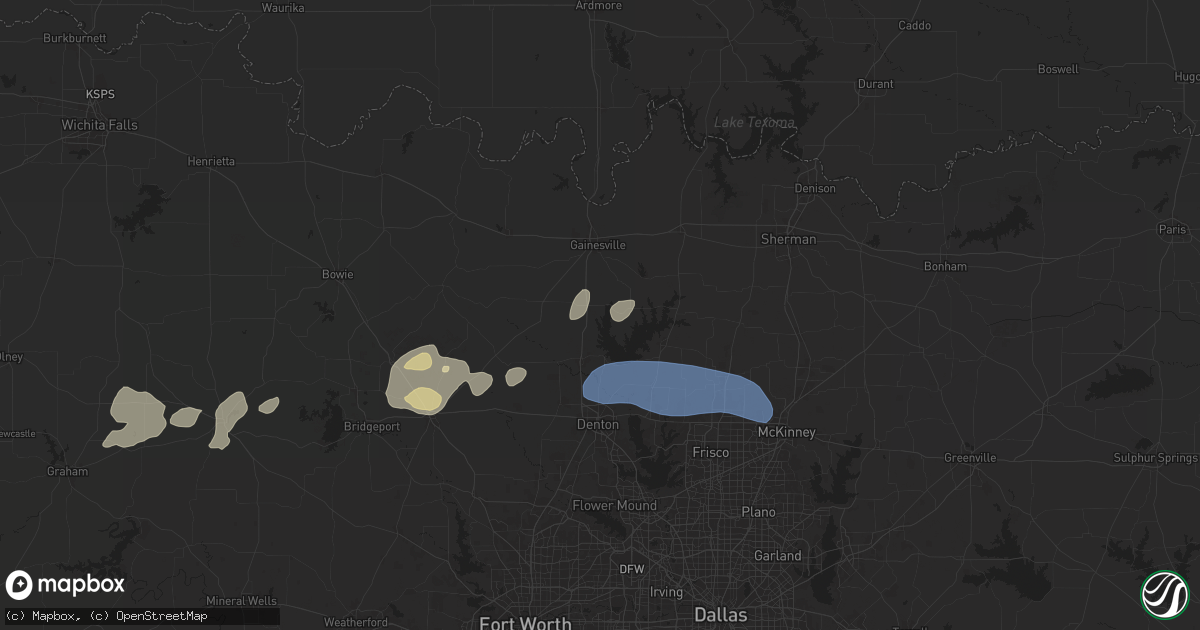 Hail map in Valley View, TX on April 30, 2025