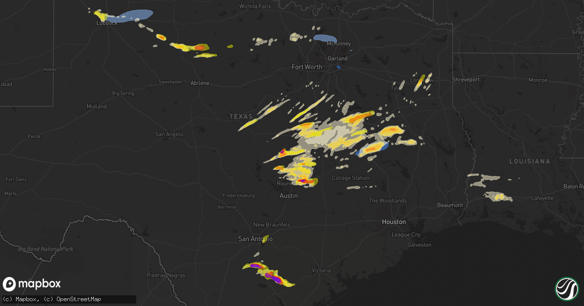 Hail map on April 30, 2025