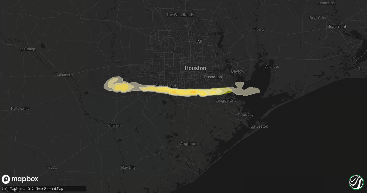 Hail map in Fresno, TX on April 30, 2026
