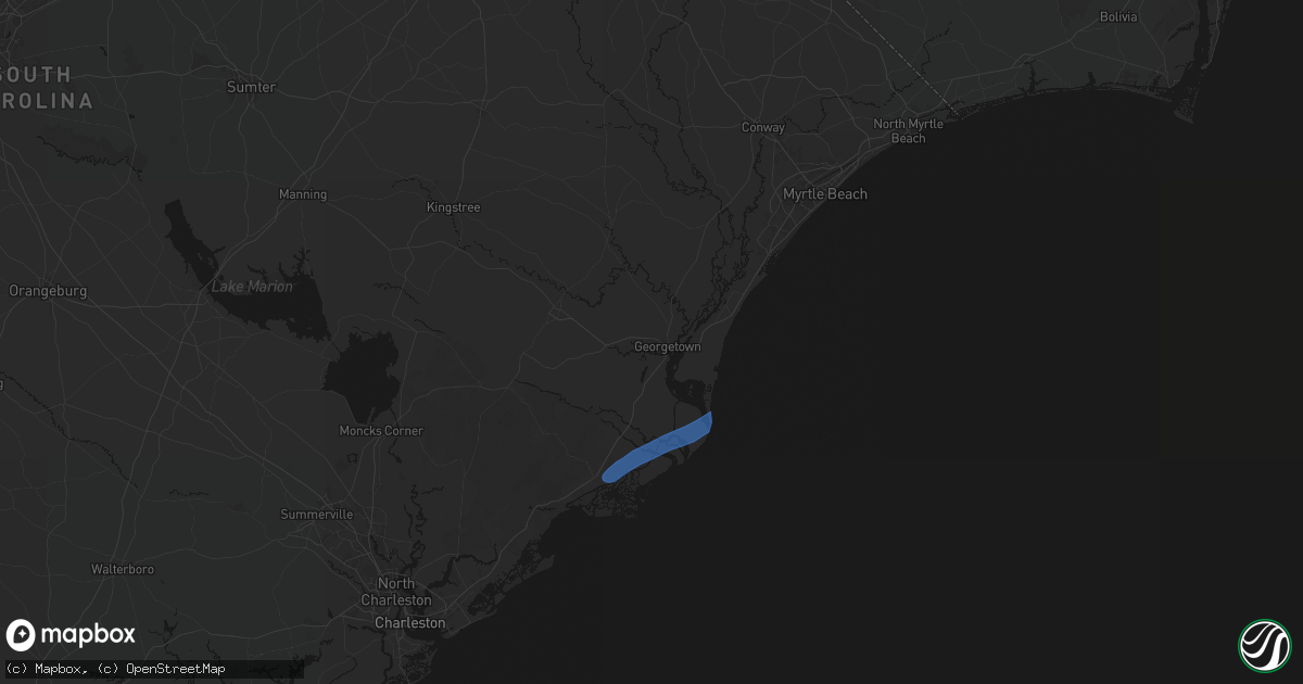 Hail map in Georgetown, SC on April 30, 2026