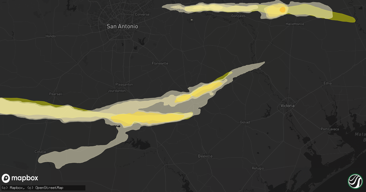 Hail map in Karnes City, TX on April 30, 2026