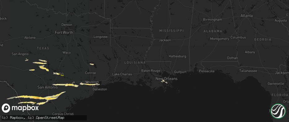 Hail map in Louisiana on April 30, 2026