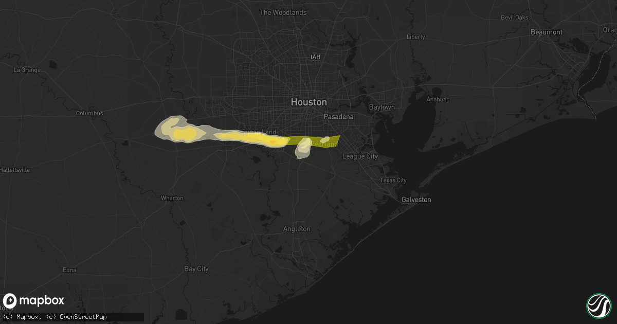 Hail map in Manvel, TX on April 30, 2026