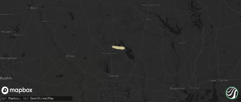 Hail map in Oakhurst, TX on April 30, 2026