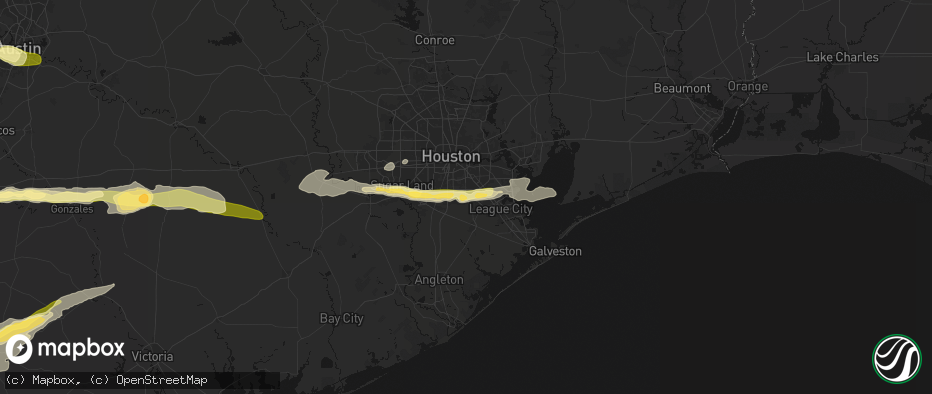 Hail map in Pearland, TX on April 30, 2026