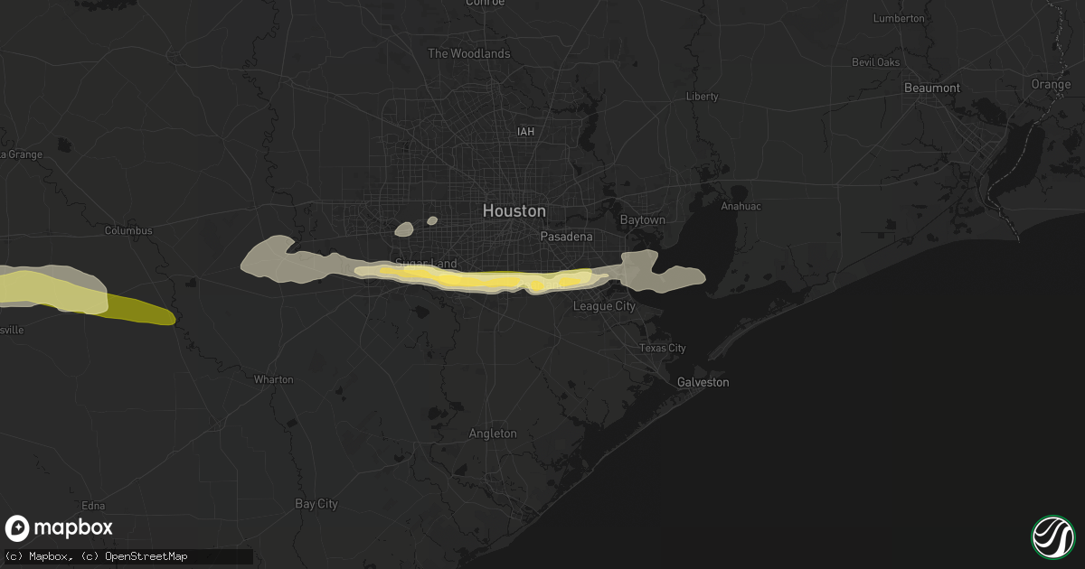 Hail map in Pearland, TX on April 30, 2026