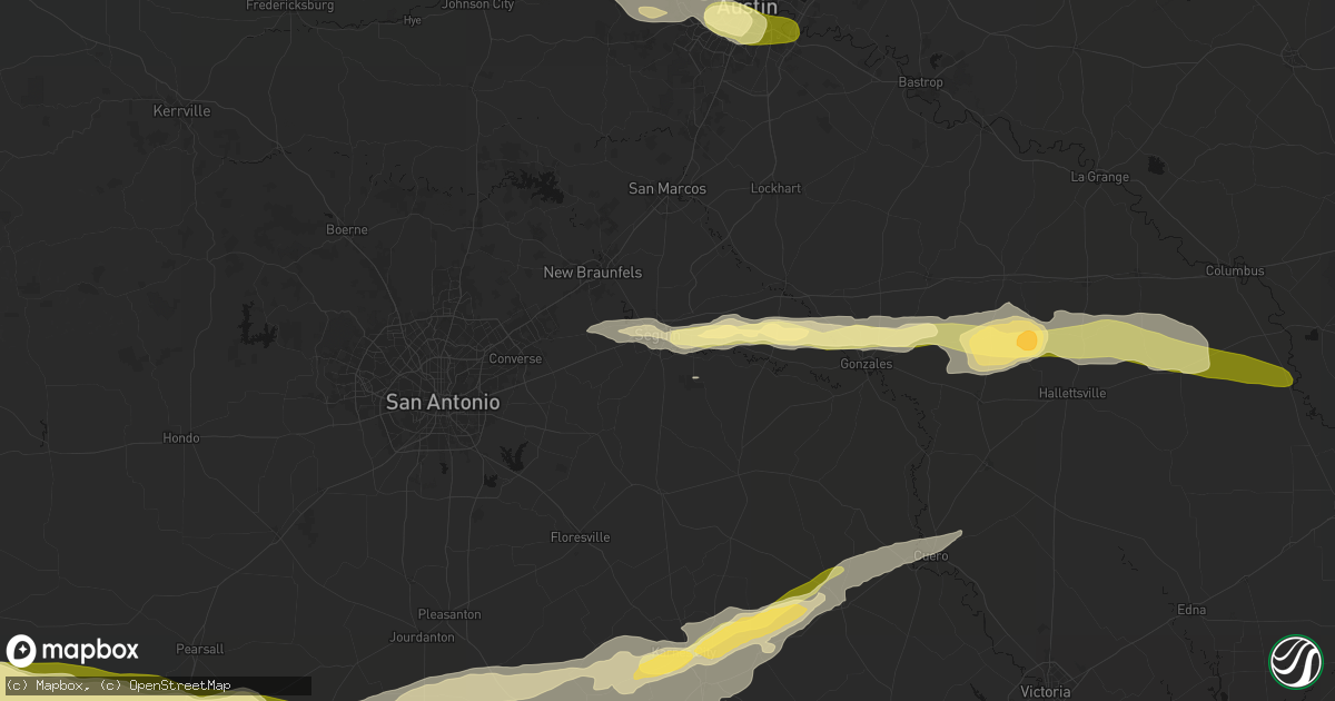 Hail map in Seguin, TX on April 30, 2026