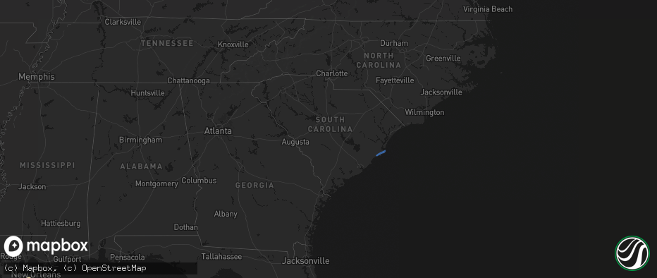 Hail map in South Carolina on April 30, 2026