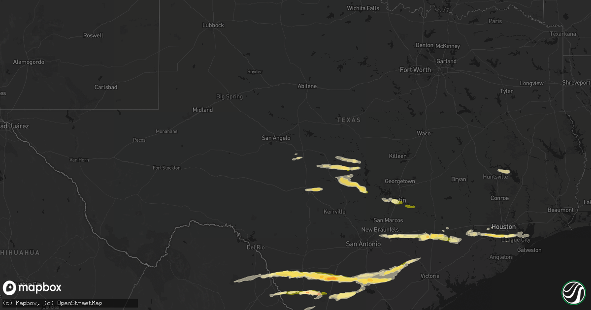 Hail map in Texas on April 30, 2026