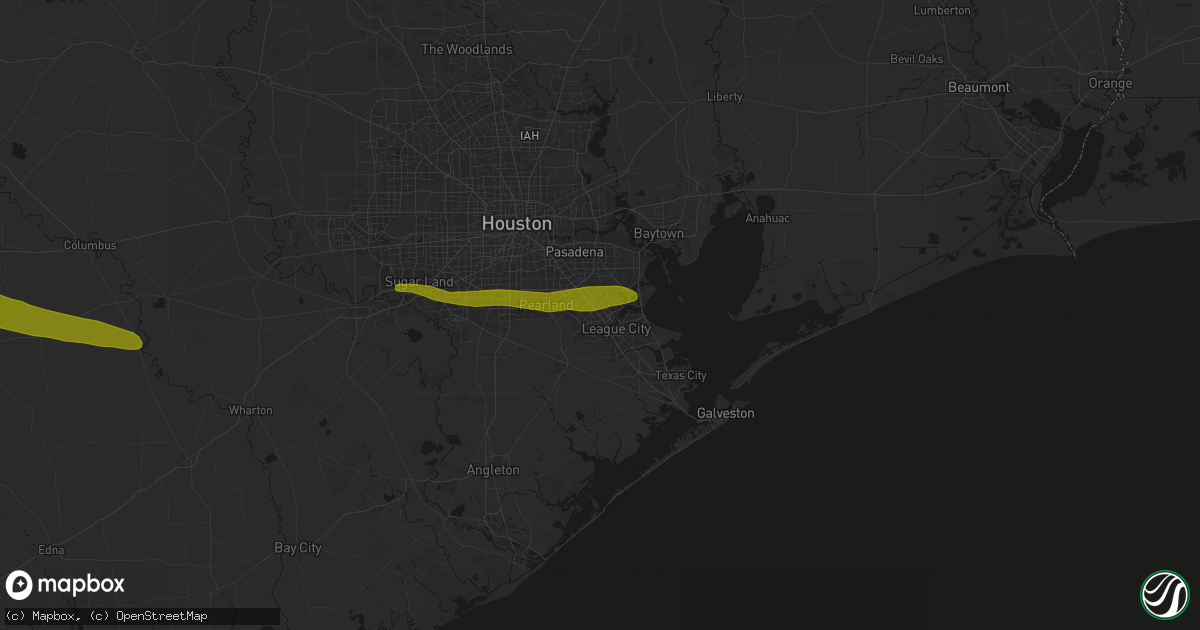 Hail map in Webster, TX on April 30, 2026