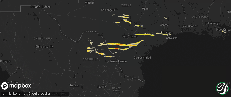 Hail map on April 30, 2026