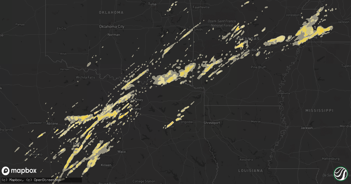 Hail map in Tennessee on May 1, 2011