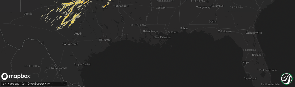 Hail map on May 1, 2011