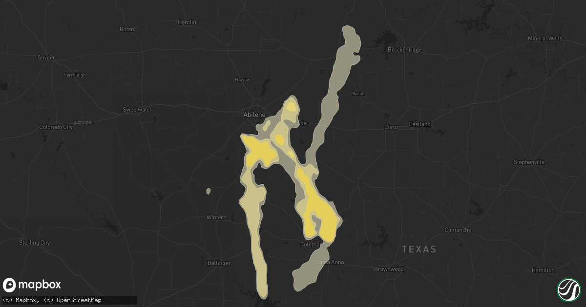 Hail map in Clyde, TX on May 1, 2013