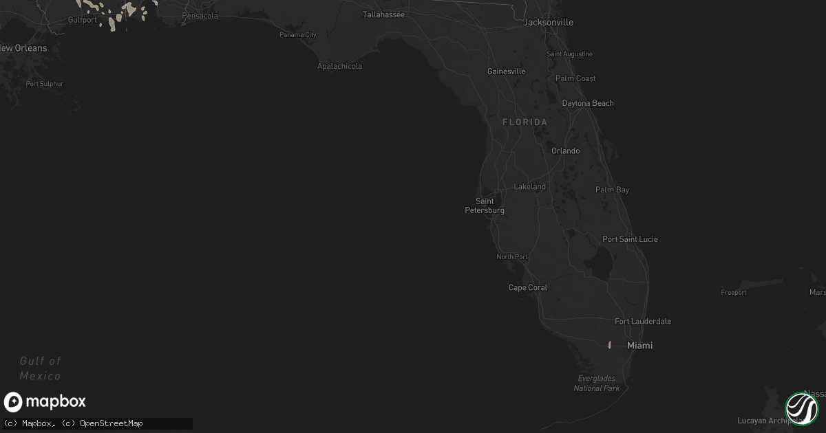 Hail map in Florida on May 1, 2013
