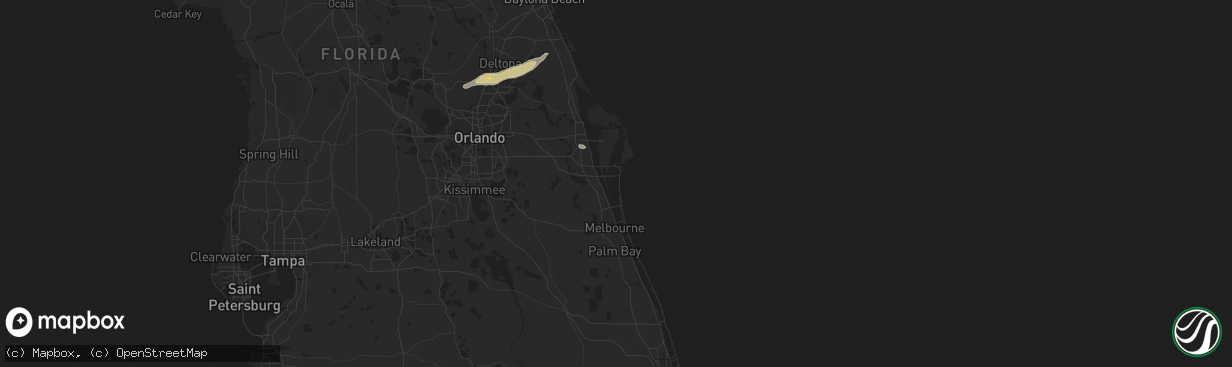 Hail map in Cocoa Beach, FL on May 1, 2014