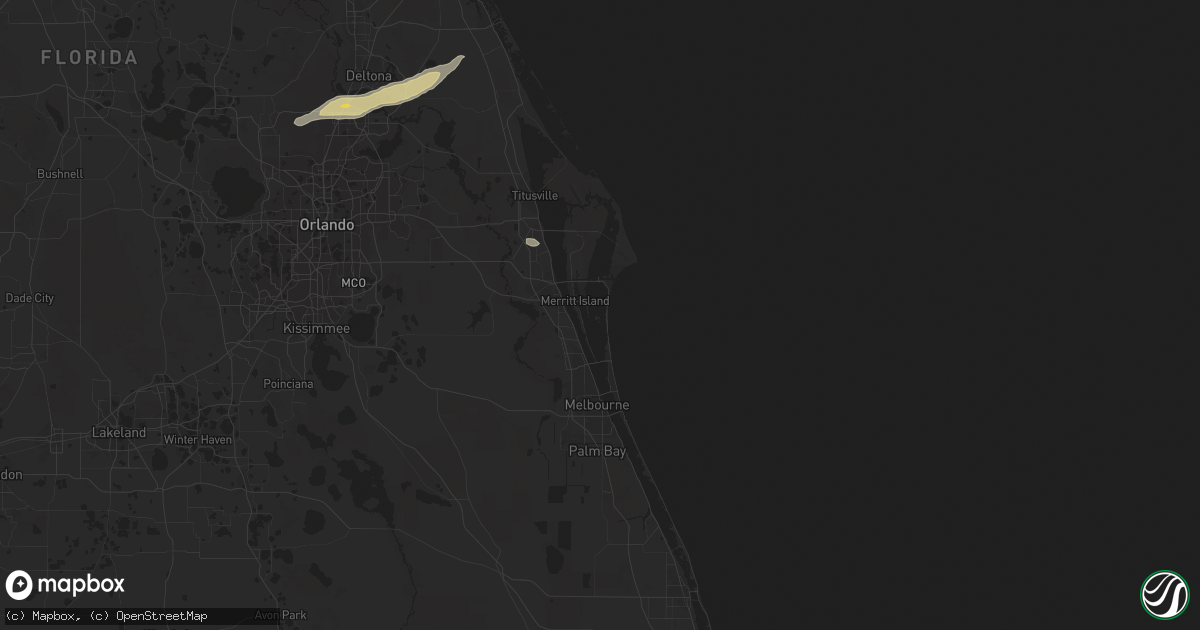 Hail map in Cocoa Beach, FL on May 1, 2014