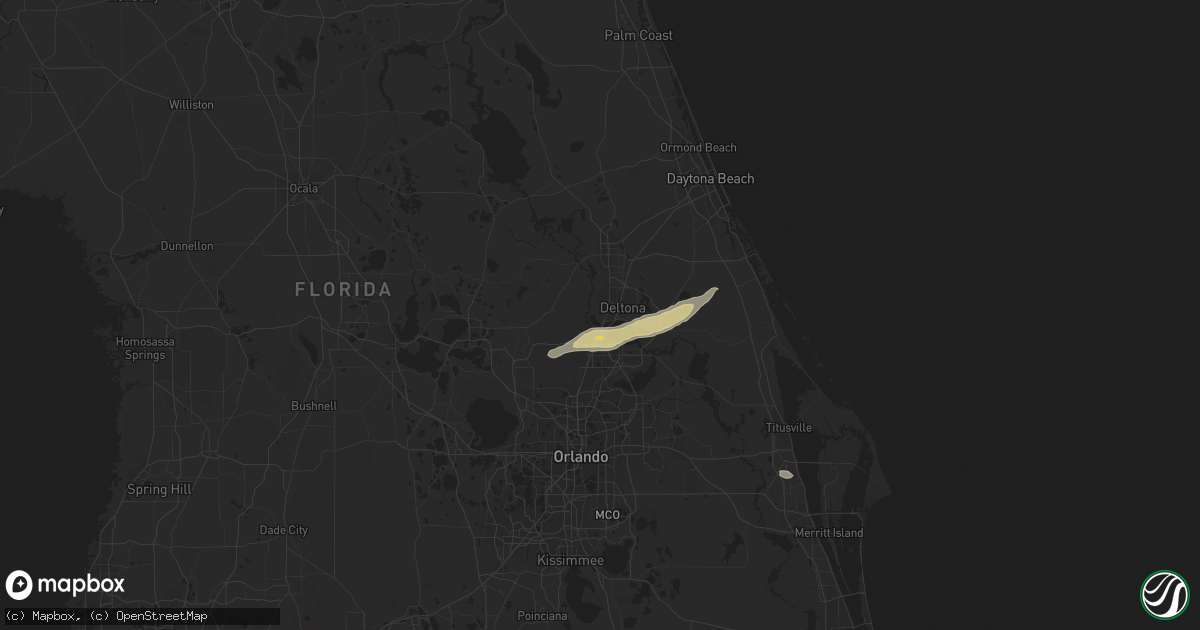 Hail map in Debary, FL on May 1, 2014
