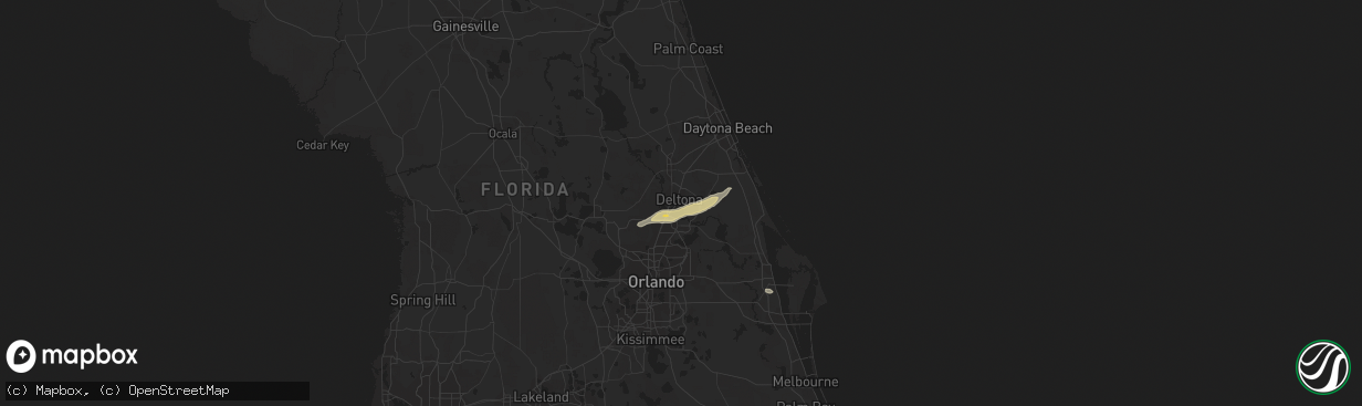 Hail map in Deltona, FL on May 1, 2014