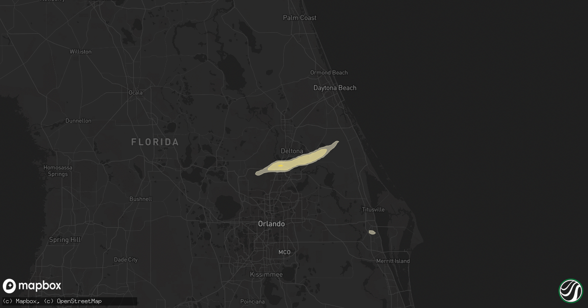 Hail map in Deltona, FL on May 1, 2014
