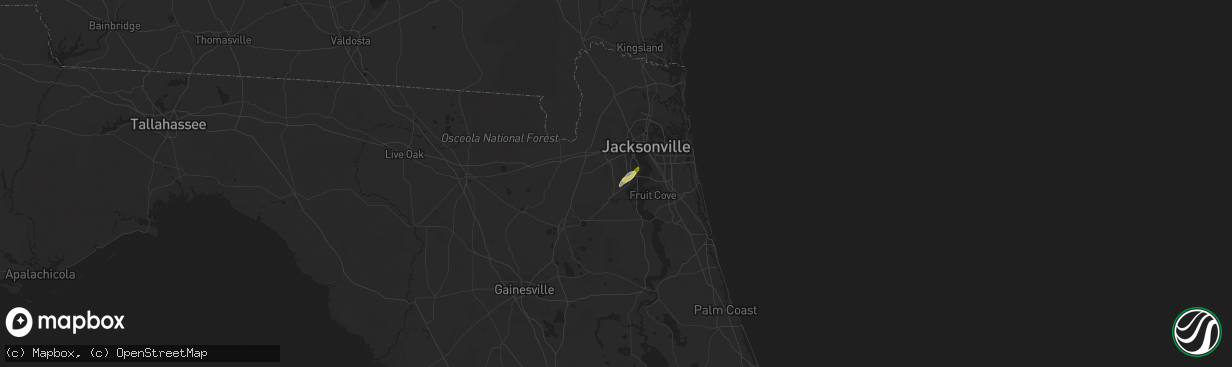 Hail map in Orange Park, FL on May 1, 2014