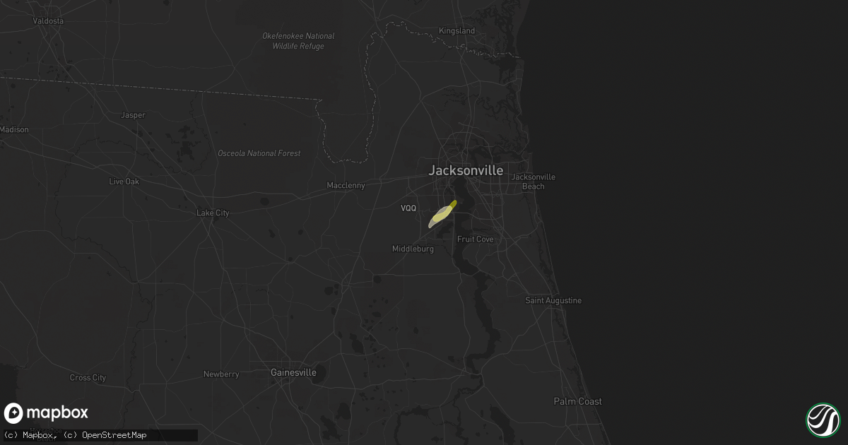 Hail map in Orange Park, FL on May 1, 2014