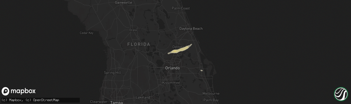 Hail map in Sanford, FL on May 1, 2014