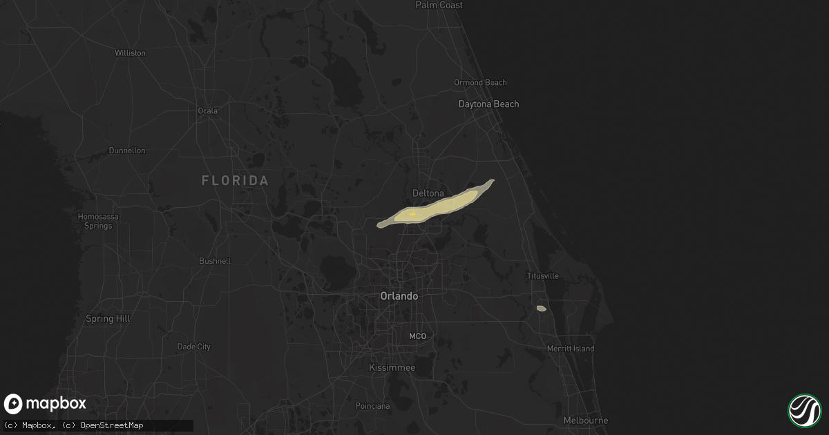 Hail map in Sanford, FL on May 1, 2014