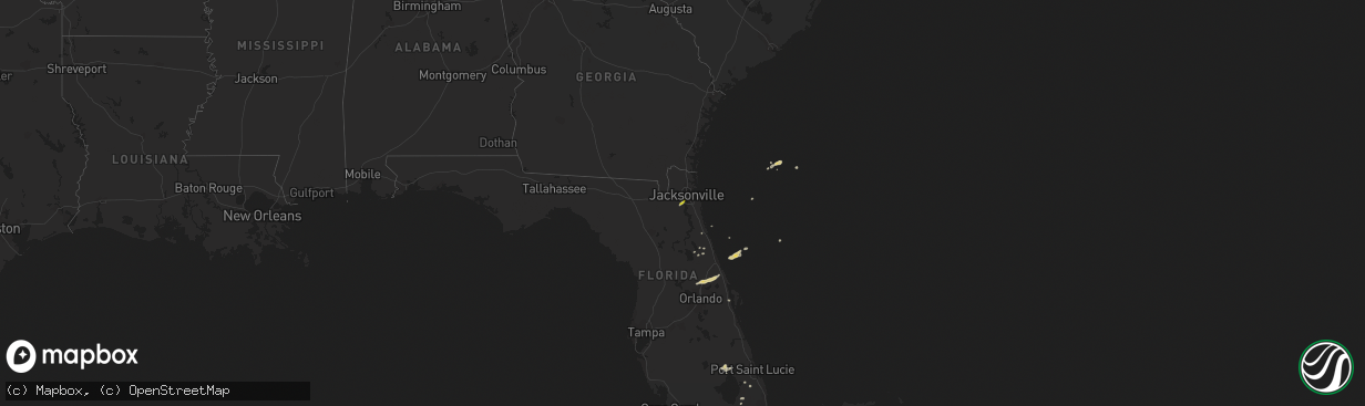 Hail map on May 1, 2014