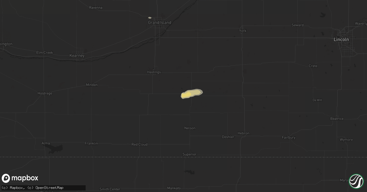Hail map in Fairfield, NE on May 1, 2015