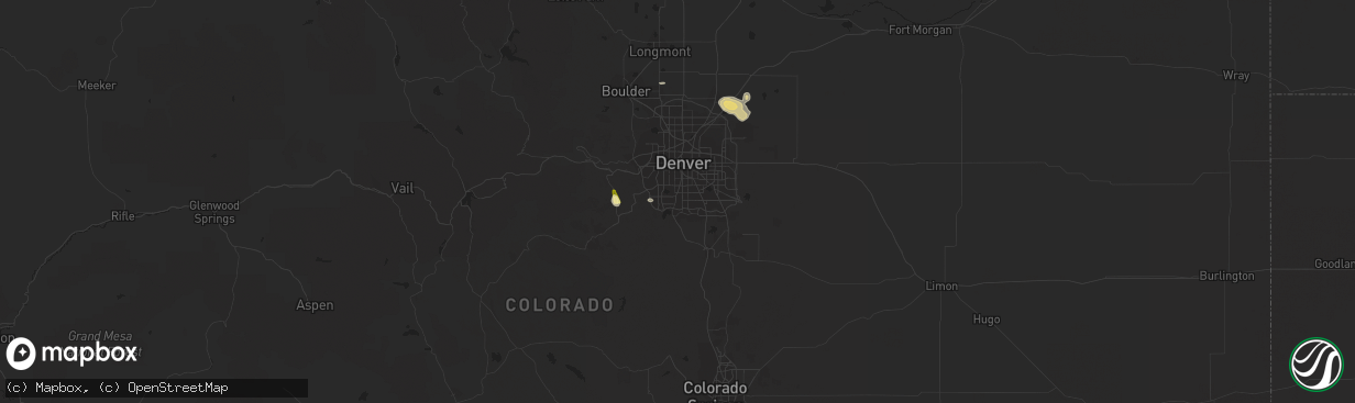 Hail map in Littleton, CO on May 1, 2015