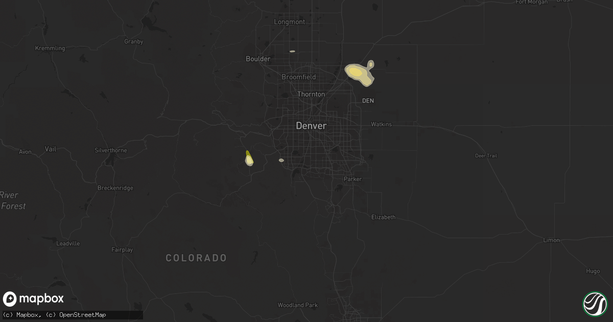 Hail map in Littleton, CO on May 1, 2015