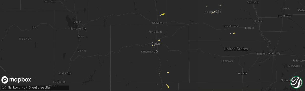 Hail map on May 1, 2015