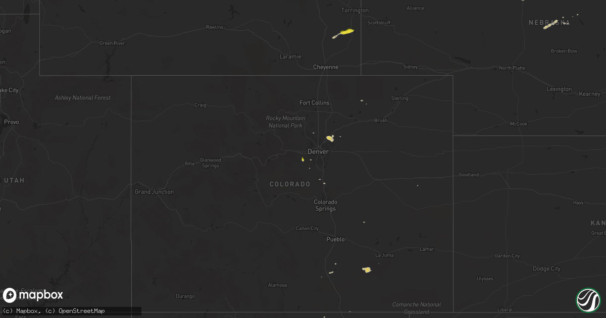 Hail map on May 1, 2015