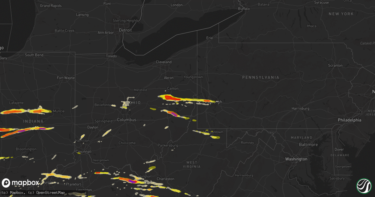Hail map on May 1, 2016