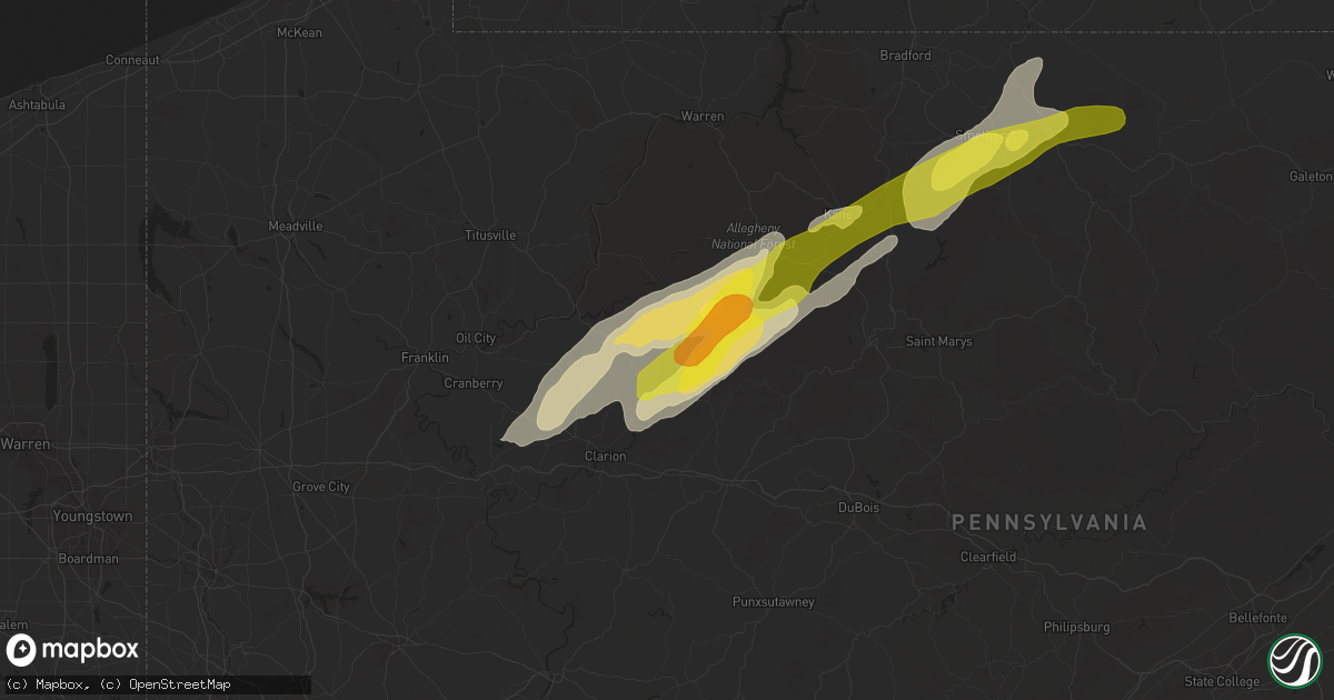 Hail map in Vowinckel, PA on May 1, 2017