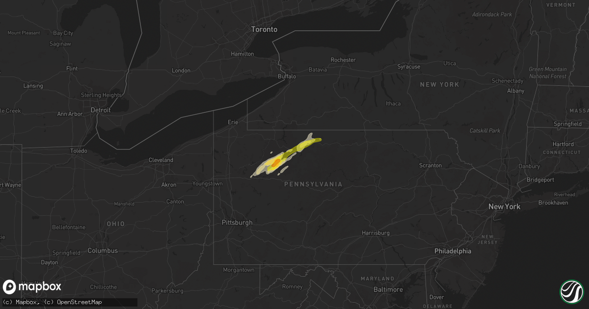 Hail map on May 1, 2017