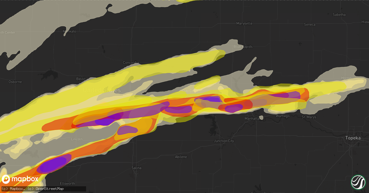 Hail map in Clay Center, KS on May 1, 2018