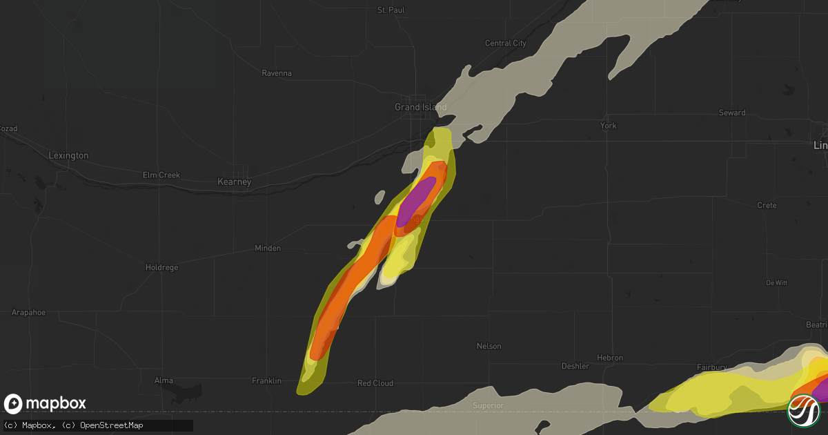 Hail map in Hastings, NE on May 1, 2018