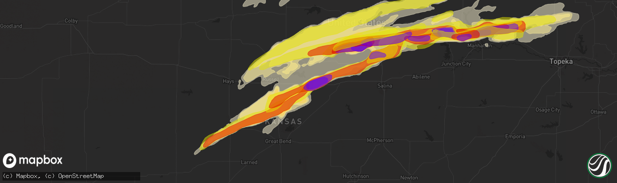 Hail map in Wilson, KS on May 1, 2018